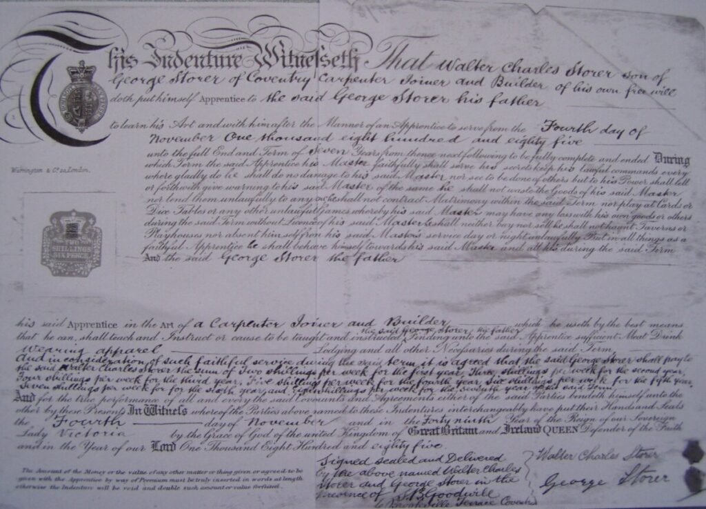 Indenture, Walter Charles Storer