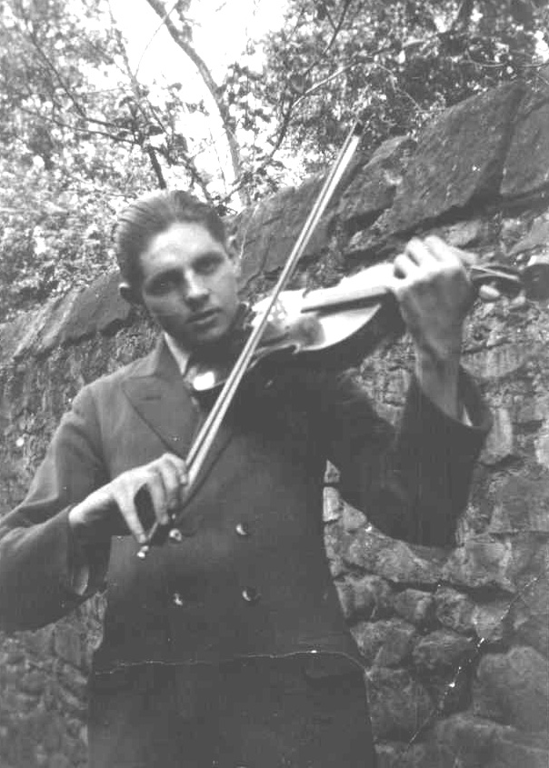 Harold with violin